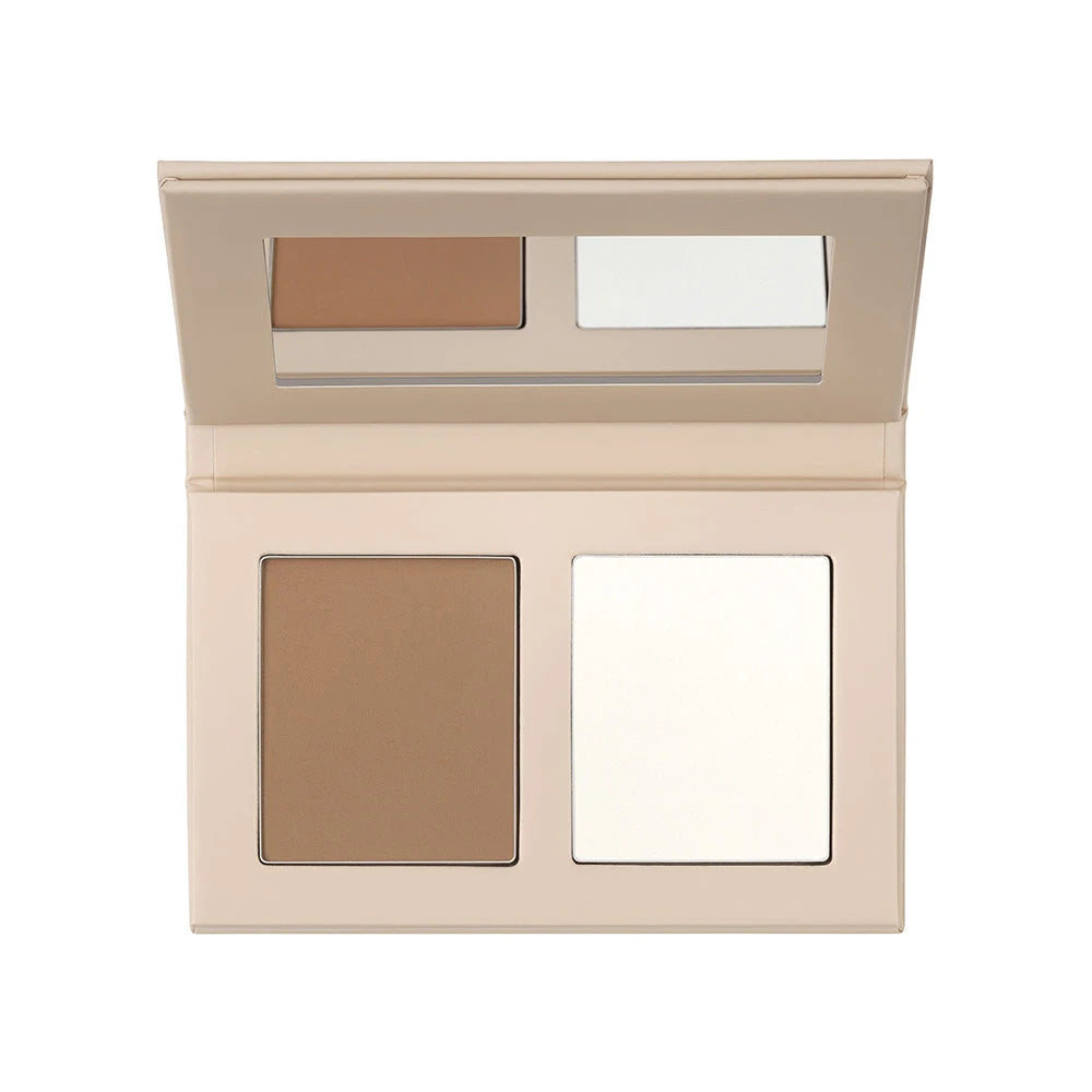 RVB LAB Natural Match Face Duo Palette Polveri Viso Cipria e Terra, 2 x 4g