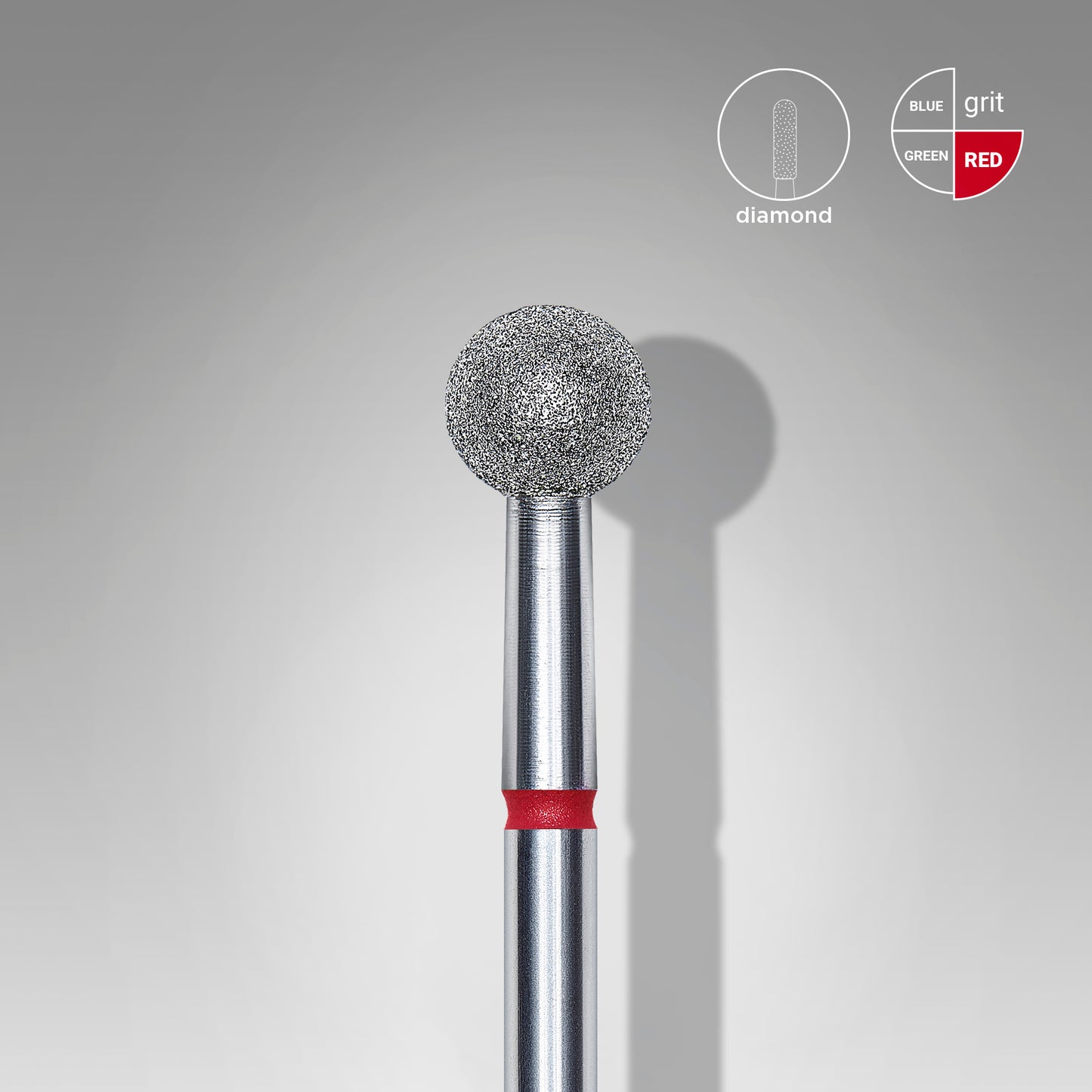 10 pezzi Fresa diamantata a shera, red, diametro 5 mm