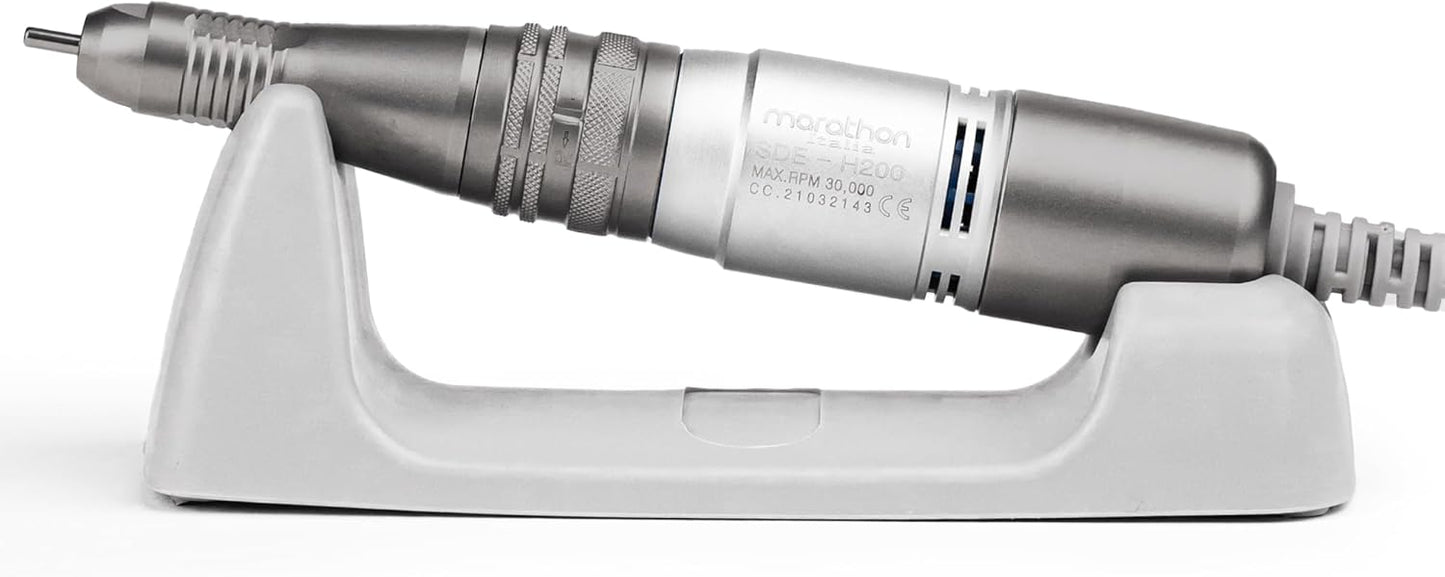 Fresa micromotore Marathon Champion 3 con Manipolo H200 pedale ON/OFF (Bianca)