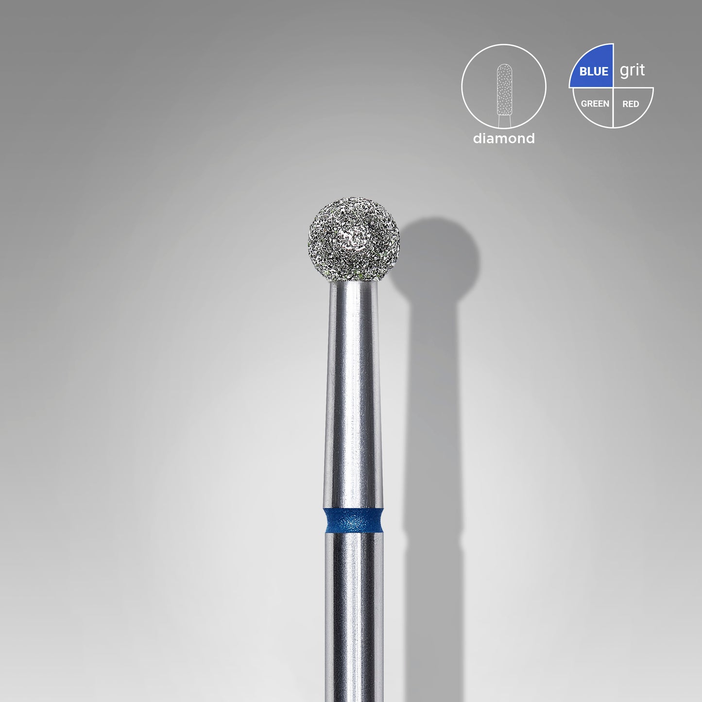 10 pezzi Fresa diamantata a shera, blue, diametro 3.5 mm