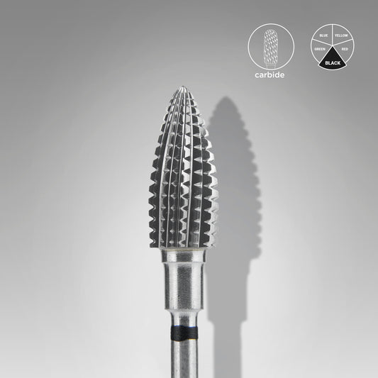 Punta per chiodo in carburo pigna nera dura EXPERT diametro testa 6 mm / parte lavorante 14 mm
