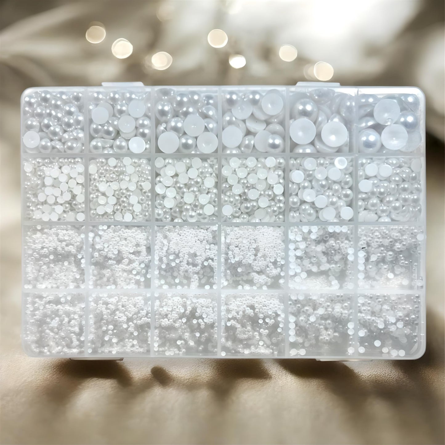 Strass Bianchi Cristallini per Unghie con Effetto Perla