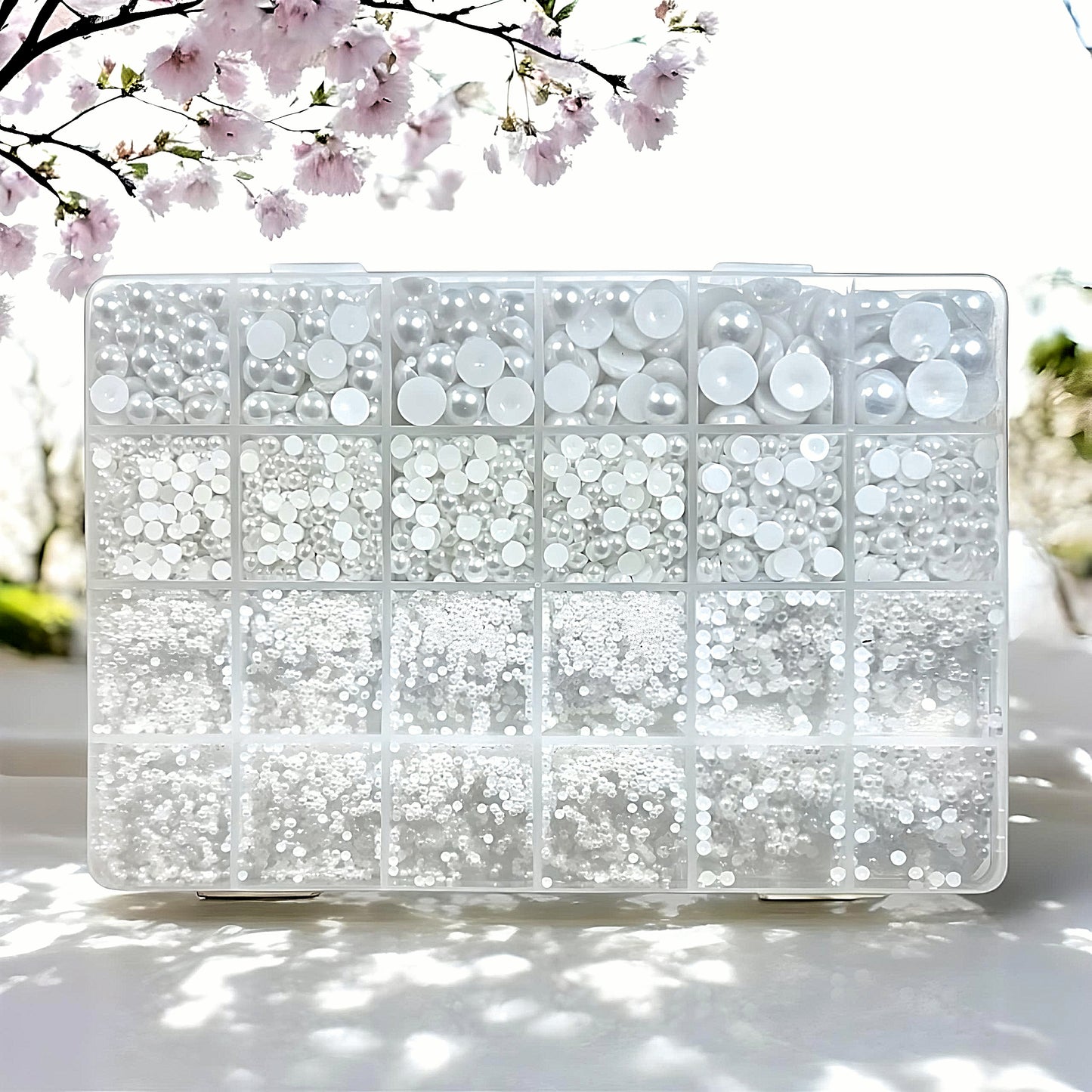 Strass Bianchi Cristallini per Unghie con Effetto Perla
