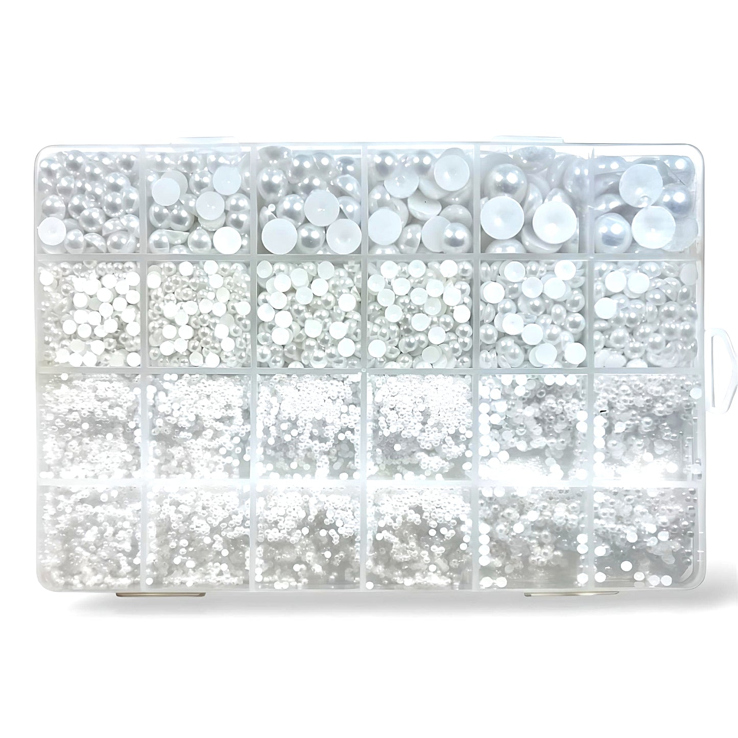 Strass Bianchi Cristallini per Unghie con Effetto Perla