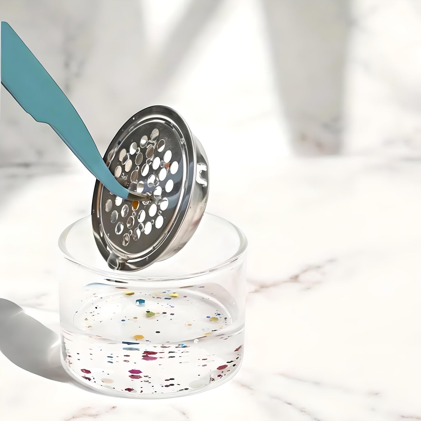 Bicchiere per la Pulizia dei Pennelli con Design a Rete 50 ml