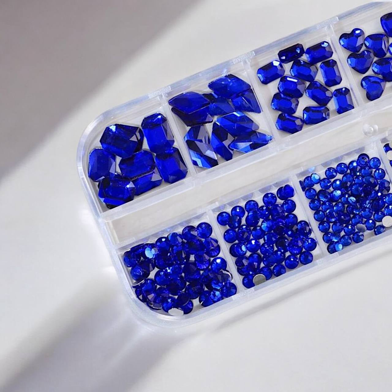 Set di Strass Blu per Unghie "Blue Sparkle Shapes" 008