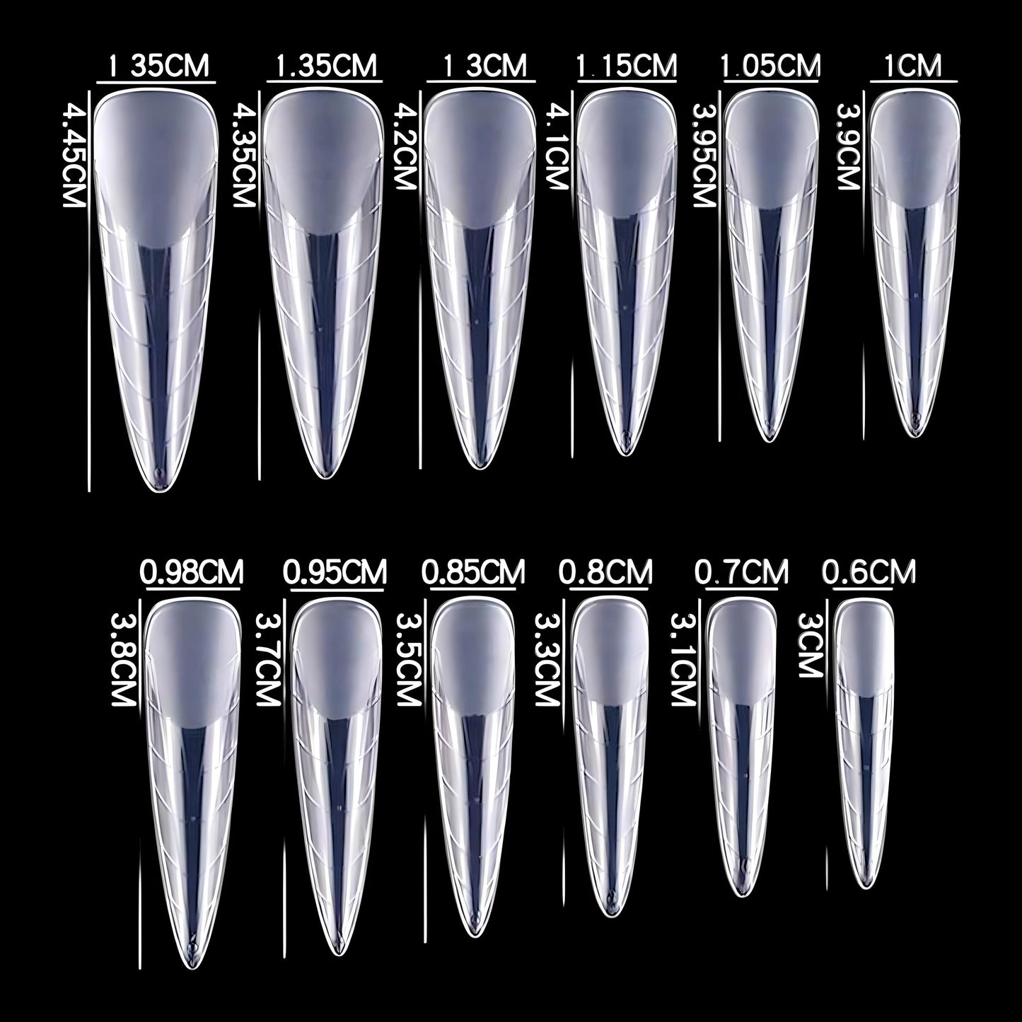 Dual Forms Riutilizzabili per Ricostruzione Stiletto 120 pz.
