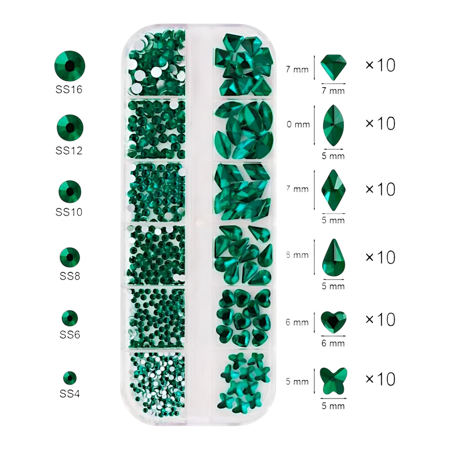 Strass per unghie Emerald Crystal 011