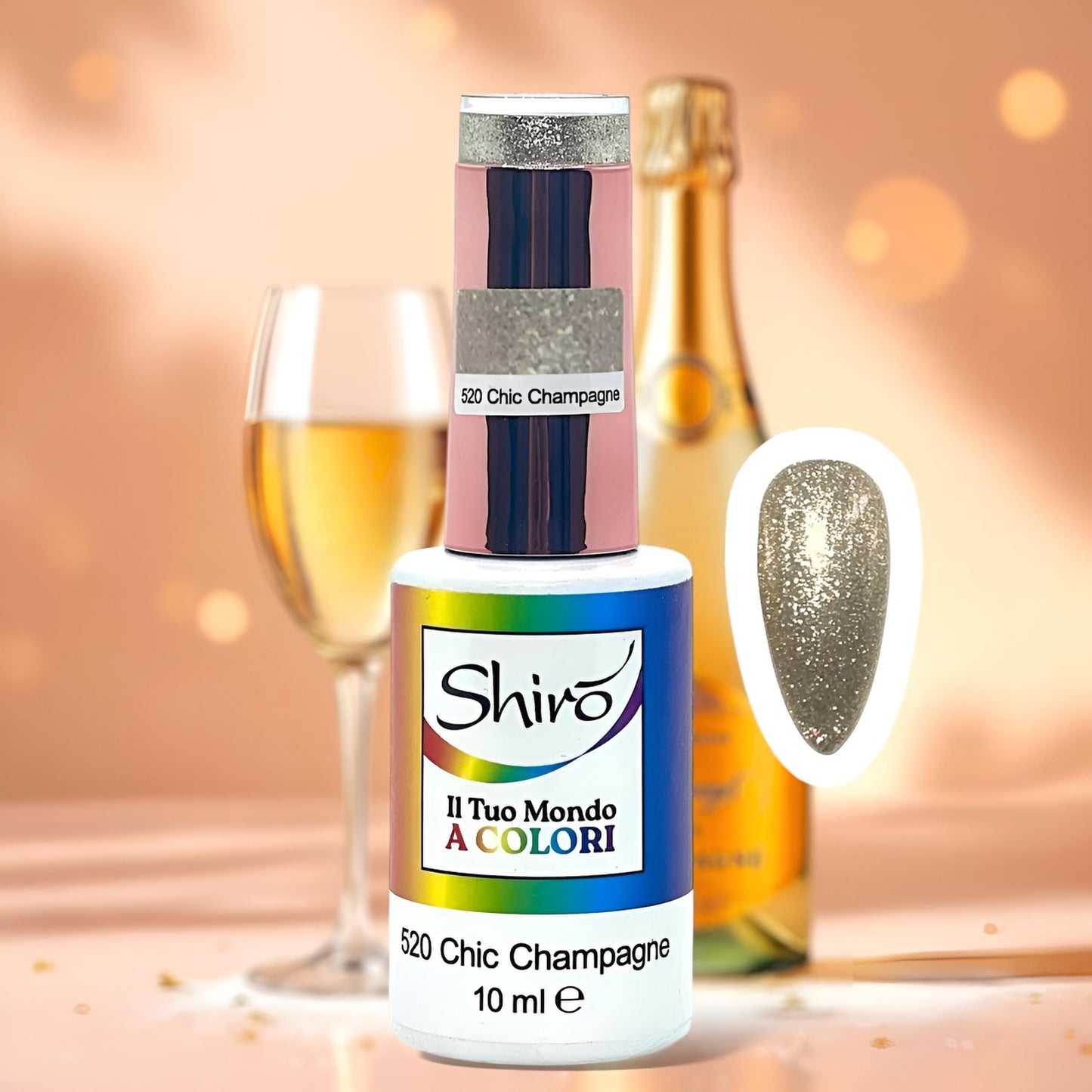 Gel Polish 520 Chic Champagne (con glitter) - TPO FREE - 10ml