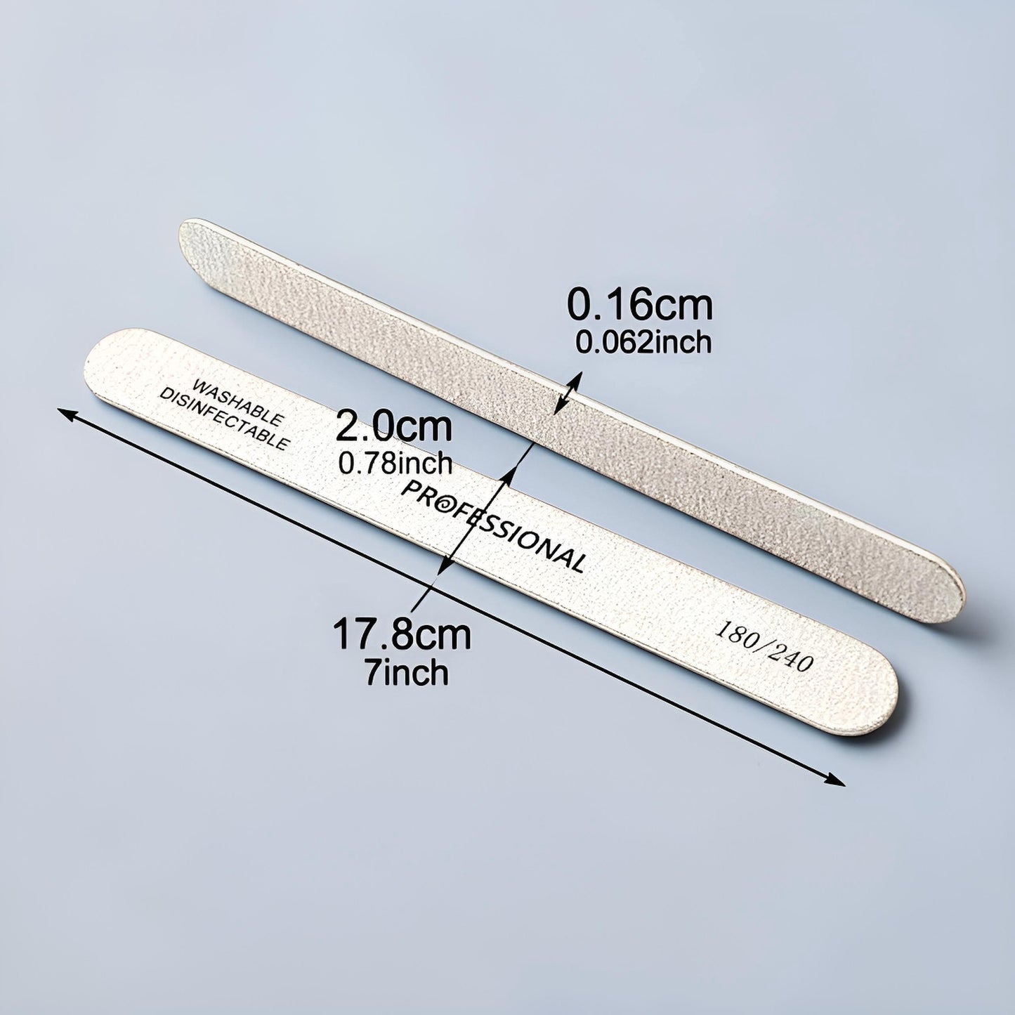 Lima per Unghie in Legno Dritta 180/240 (1 Pezzo)