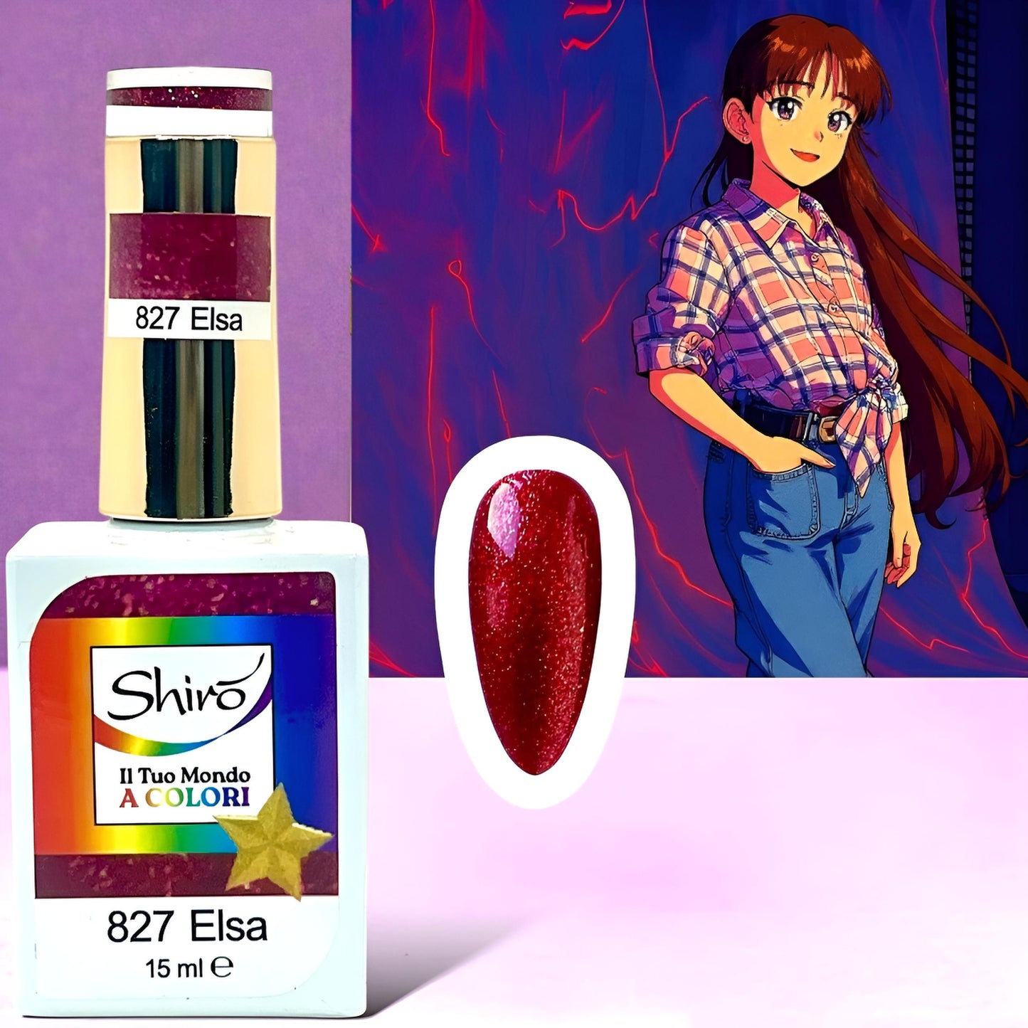 Gel Polish 827 Elsa (con glitter) – TPO FREE – 15ml