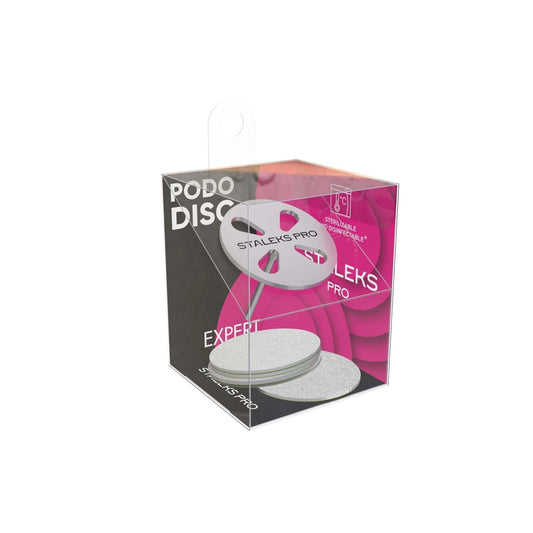 set base PODODISC per pedicure misura L (25 mm) con 5 pezzi lima monouso - Grana 180