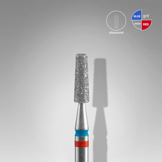 Punta diamantata per chiodi DUO cono rosso-blu EXPERT diametro testa 2,5 mm / parte lavorante 8 mm