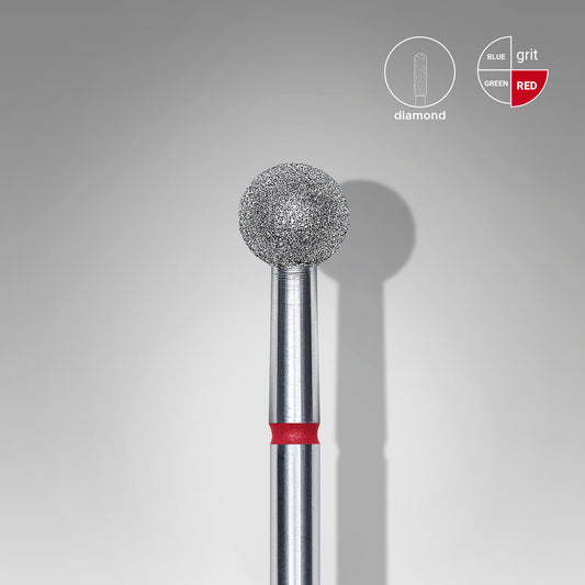10 pezzi Fresa diamantata a shera, red, diametro 5 mm