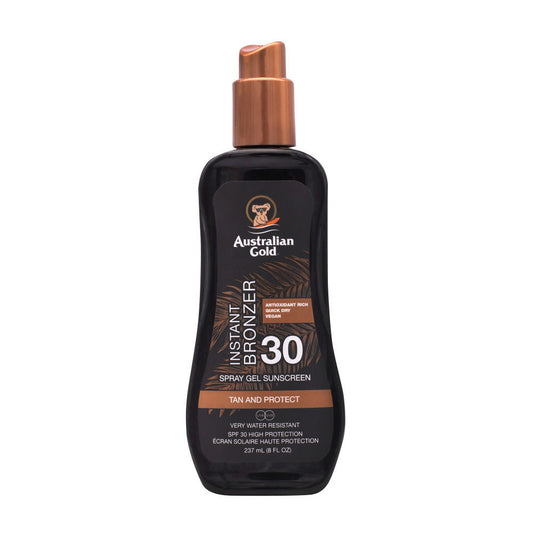 Australian Gold SPF30 Instant Bronzer Spray Gel Sunscreen 237ml