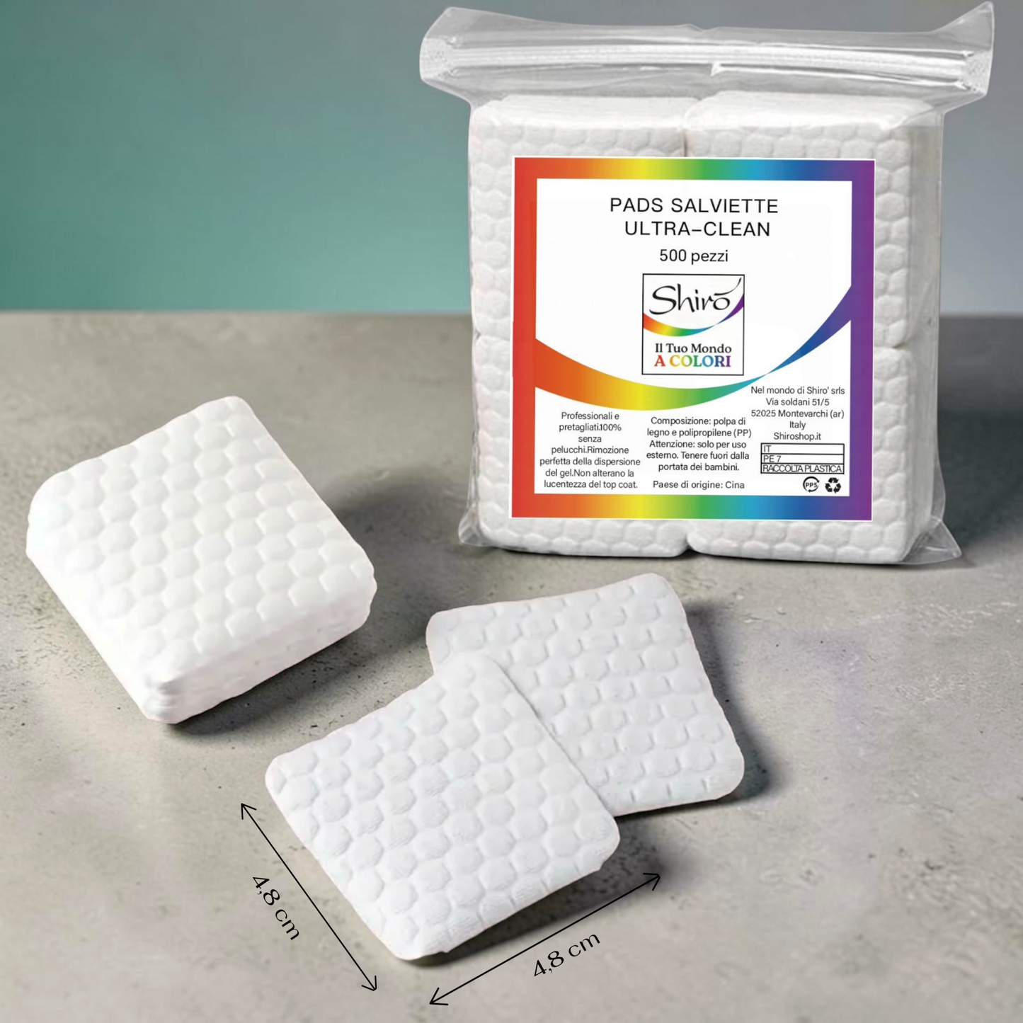 Pad Salviette Ultra-Clean senza pelucchi per manicure – 500 pz.