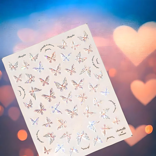 Adesivi per unghie 5D "Shiny Butterflies" AD 12