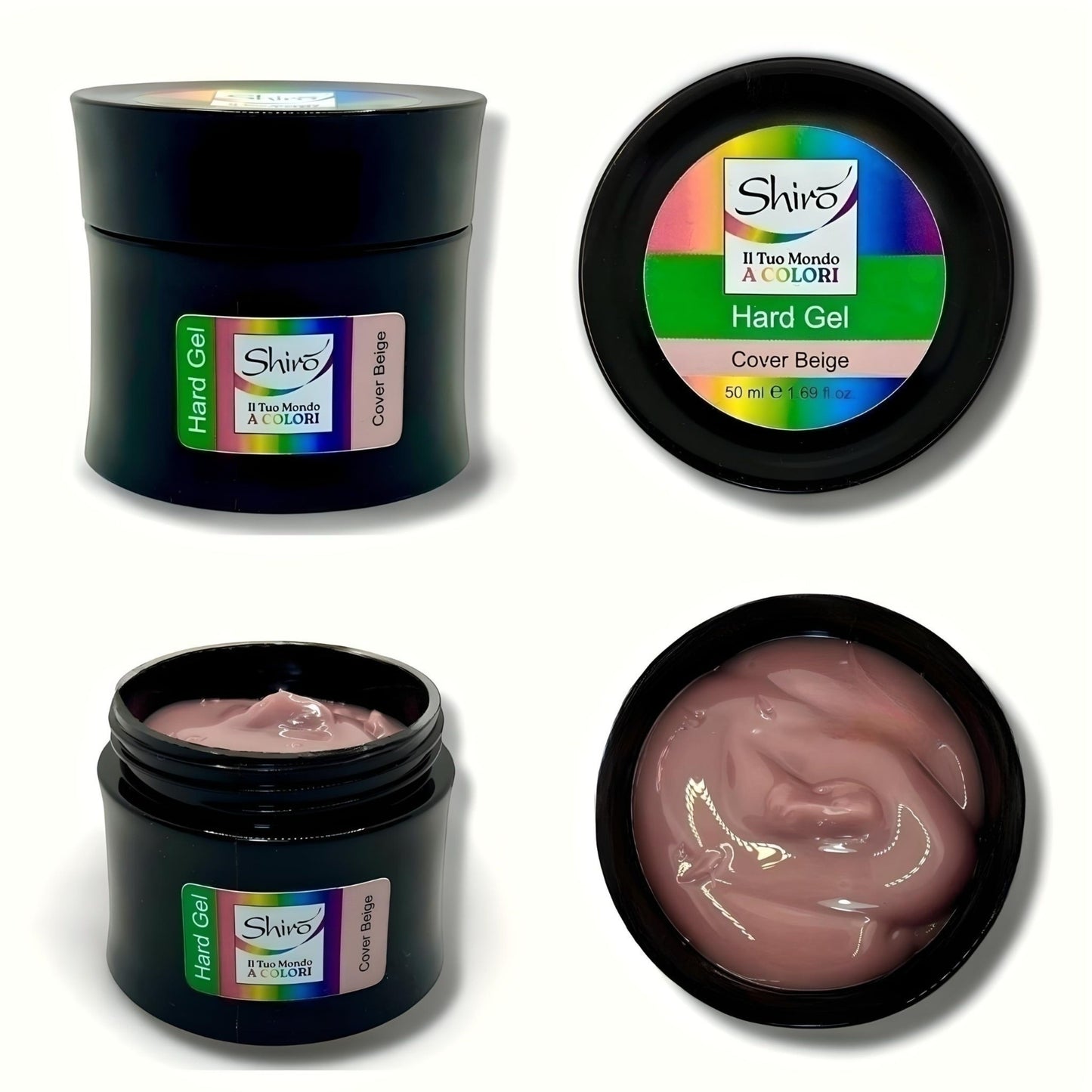 Kit Hard Gel Cover Beige + Cover Natural - HEMA & TPO FREE - 2 x 50 ml
