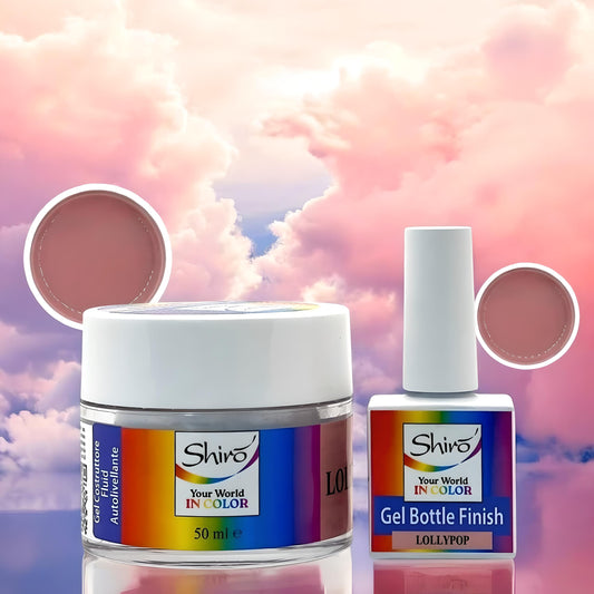 KIT LOLLYPOP 005 – Gel Costruttore Autolivellante 50ml + Gel Polish Finish 12ml - HEMA & TPO FREE