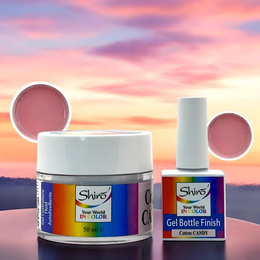 KIT COTTON CANDY 003 – Gel Costruttore Autolivellante 50ml + Gel Polish Finish 12ml - HEMA & TPO FREE