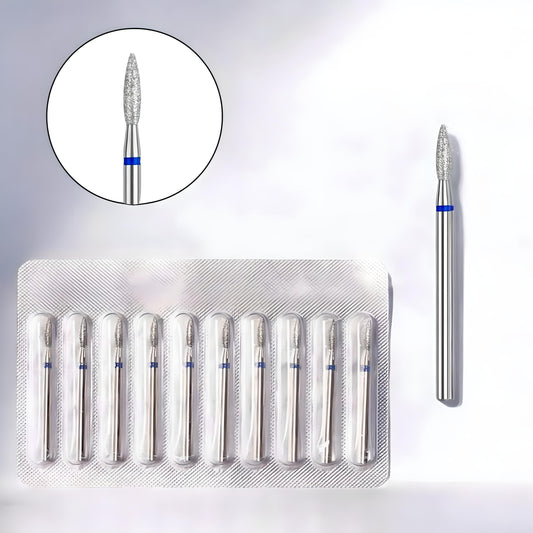 10 Punte Fiamma blu Professionali per Manicure e Pedicure – Per Rimozione della Pelle Indurita