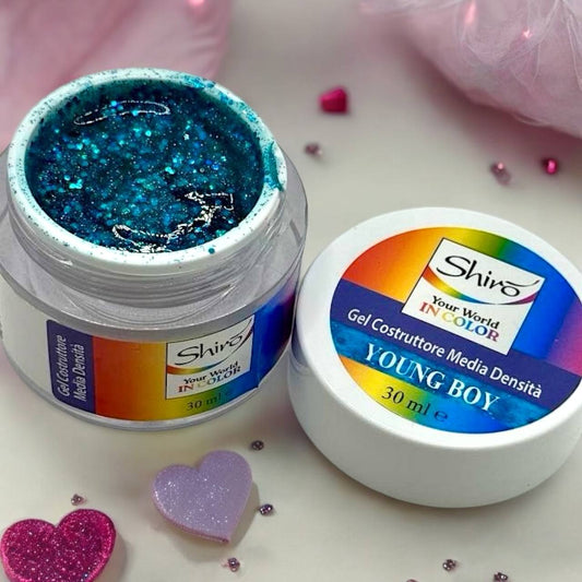 Gel Costruttore Media Densità YOUNG BOY (con glitter) - HEMA & TPO FREE - 30ml