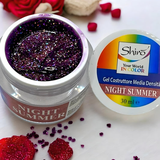 Gel Costruttore Media Densità NIGHT SUMMER (con glitter) - HEMA & TPO FREE - 30ml