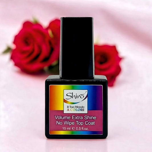 Top Coat Extra Shine No Wipe Trasparente "HEMA & TPO FREE" 15ml - non aggiunge spessore alle unghie, ma crea una protezione extra, avvolgendole e sigillandole per una maggiore resistenza e brillantezza.