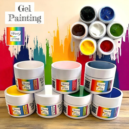 Kit Gel Painting – TPO FREE – (GIALLO, BIANCO, VERDE, BLU, MARRONE, ROSSO, NERO) – 7x5ml