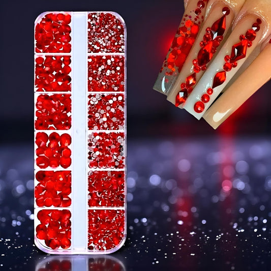Strass per unghie Red Crystal 010