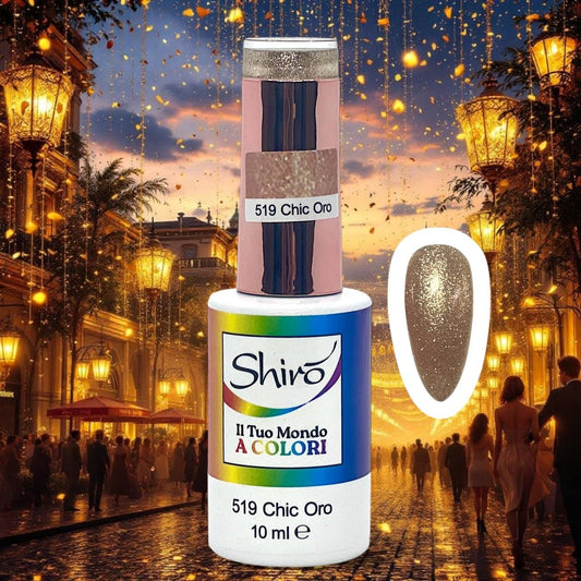 Gel Polish 519 Chic Oro (con glitter) - TPO FREE - 10ml