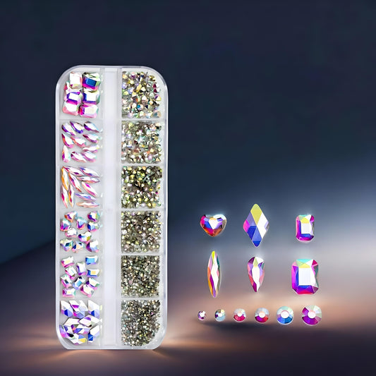 Set di Strass per Unghie Color Zircone "Zircon Sparkle Shapes" 005