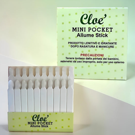 Cloẻ 1 Mini Pocket Allume Stick emostatici dopo rasatura e manicure 20 pz.