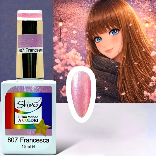 Gel Polish 807 Francesca (con glitter)  – TPO FREE – 15ml