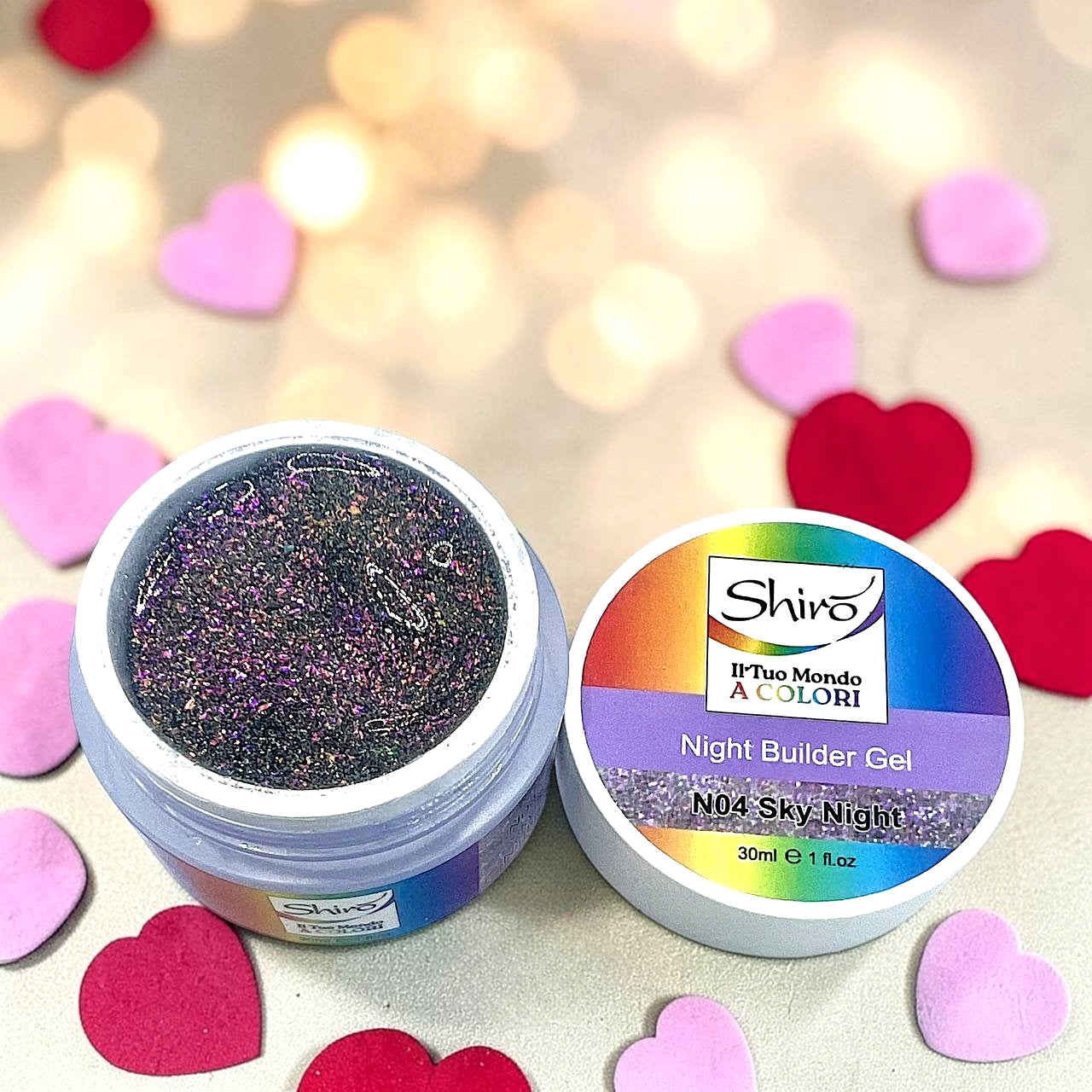Night Builder Gel N04 Sky Night (con glitter) - 30 ml