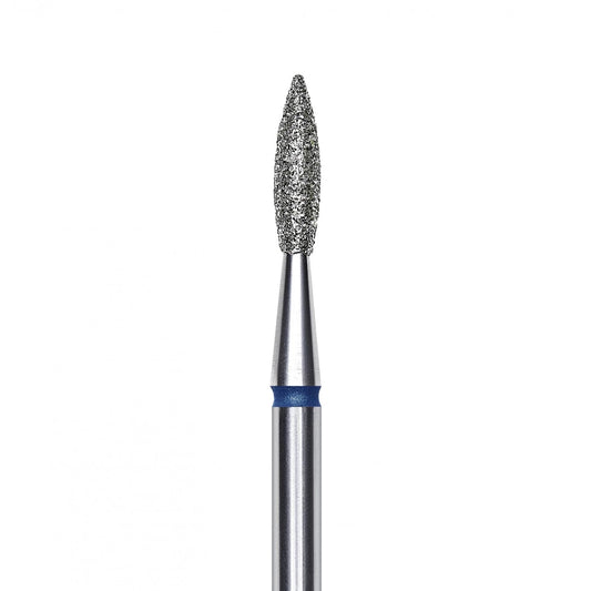 10pezzi Punta diamantata Fiamma Appuntita, blu, diametro 2.1 mm - lunghezza punta 8 mm