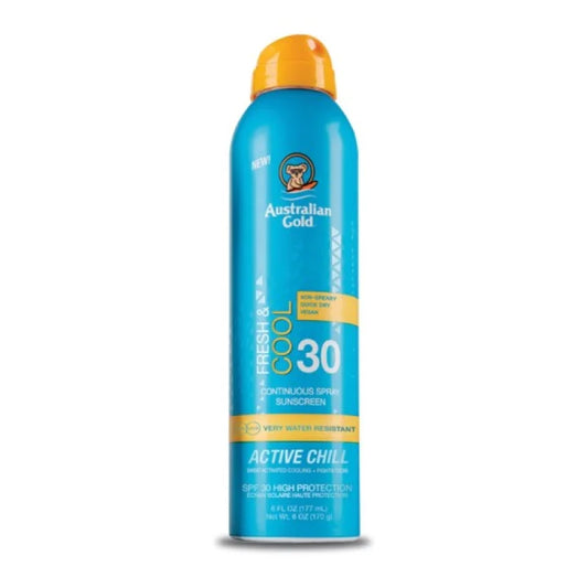 Australian Gold Spf30 Fresh & Cool Spray Continuous Active Chill 177ml